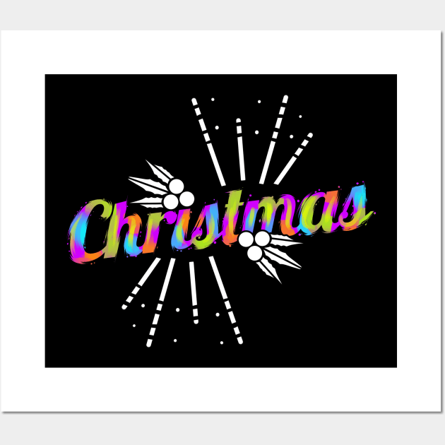 Mistletoe Lgbtq Colorful Christmas Wall Art by SinBle